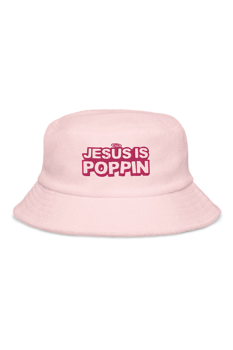 Jesus Is Poppin' Pink Bucket Hat