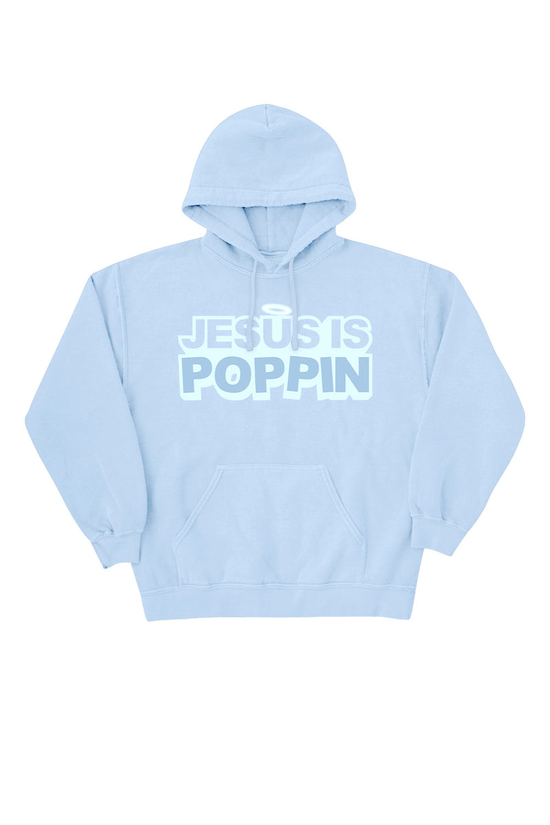 Jesus Is Poppin' Blue Hoodie
